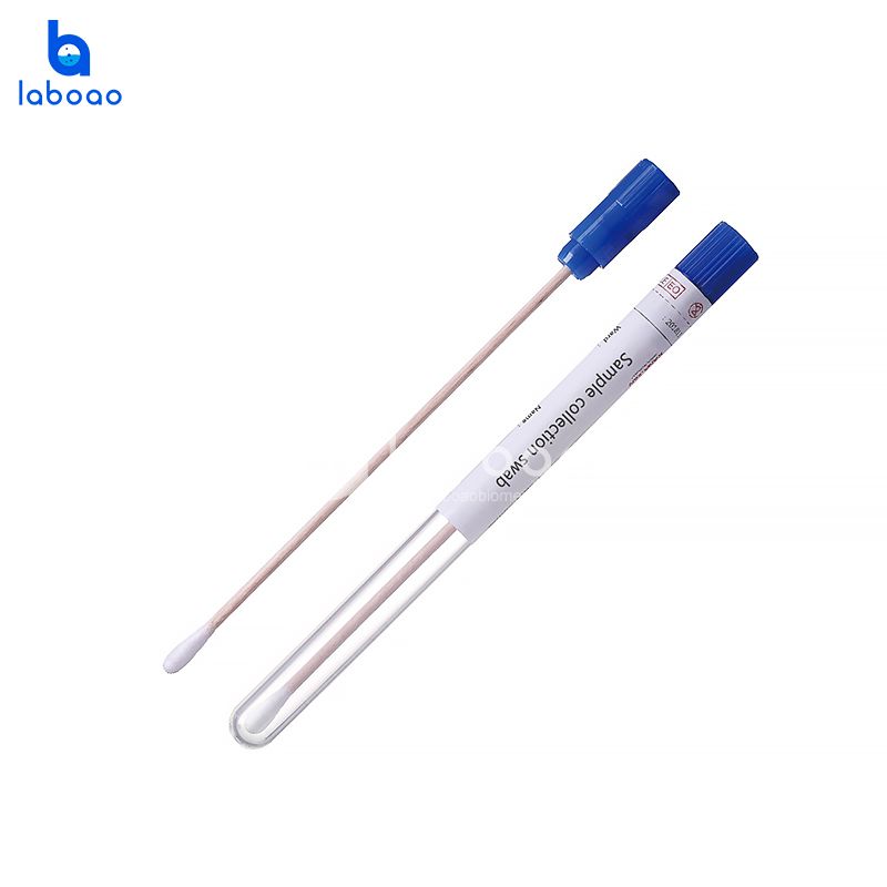 Transport Swab With PS Tube Stick Wood Tip Cotton Or Viscose